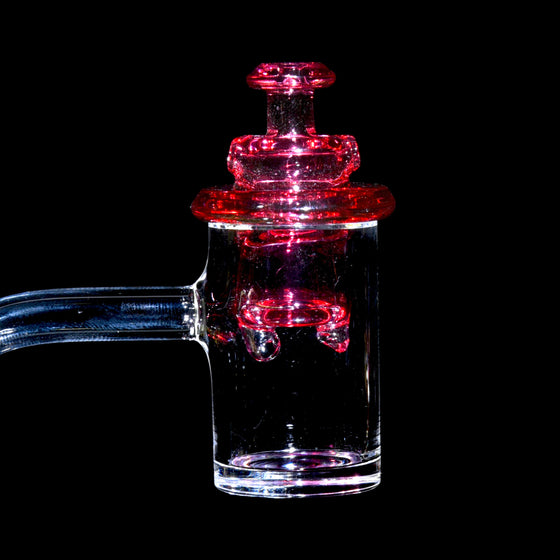 Full-color Dual-intake Spinner Cap for 25mm Bucket Bangers - Gold Ruby