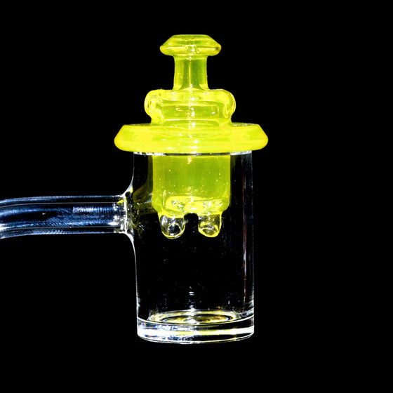 Full-color Dual-intake Spinner Cap for 25mm Bucket Bangers - Lemon Drop