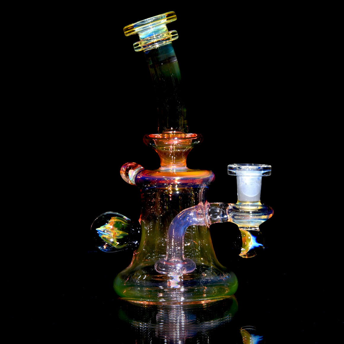 Fully-worked Fumed Banger Hanger w/ Fume Marble attachments - 10mm Female