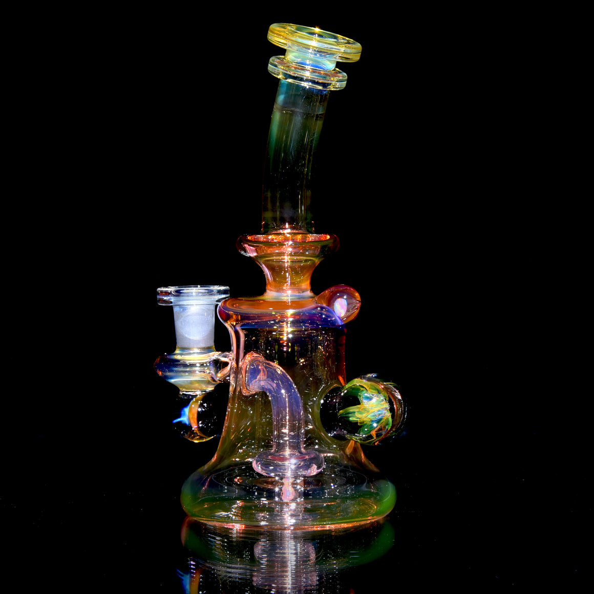Fully-worked Fumed Banger Hanger w/ Fume Marble attachments - 10mm Female