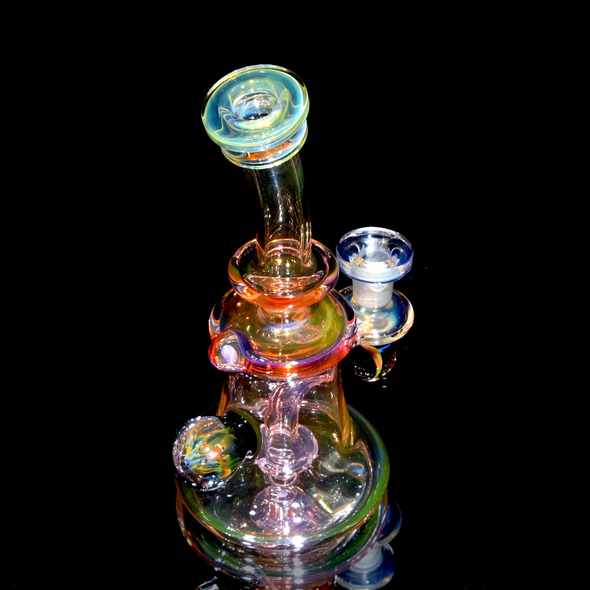 Fully-worked Fumed Banger Hanger w/ Fume Marble attachments - 10mm Female