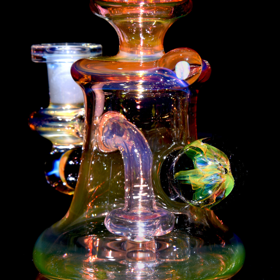 Fully-worked Fumed Banger Hanger w/ Fume Marble attachments - 10mm Female