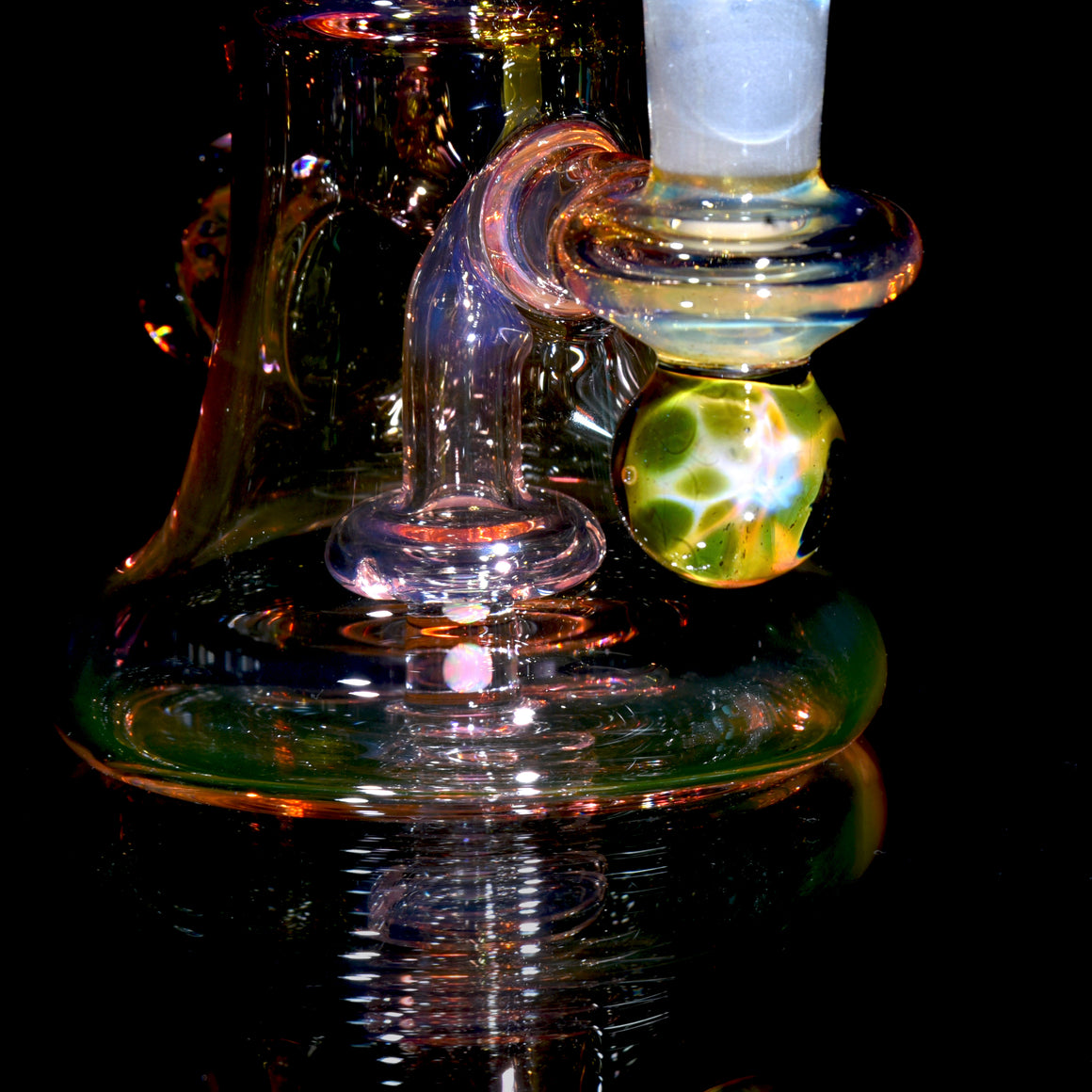 Fully-worked Fumed Banger Hanger w/ Fume Marble attachments - 10mm Female