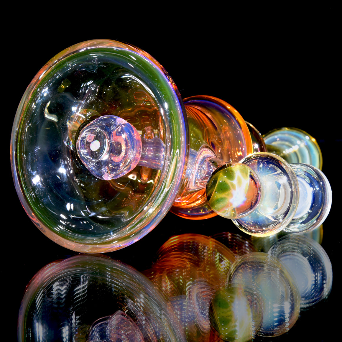 Fully-worked Fumed Banger Hanger w/ Fume Marble attachments - 10mm Female
