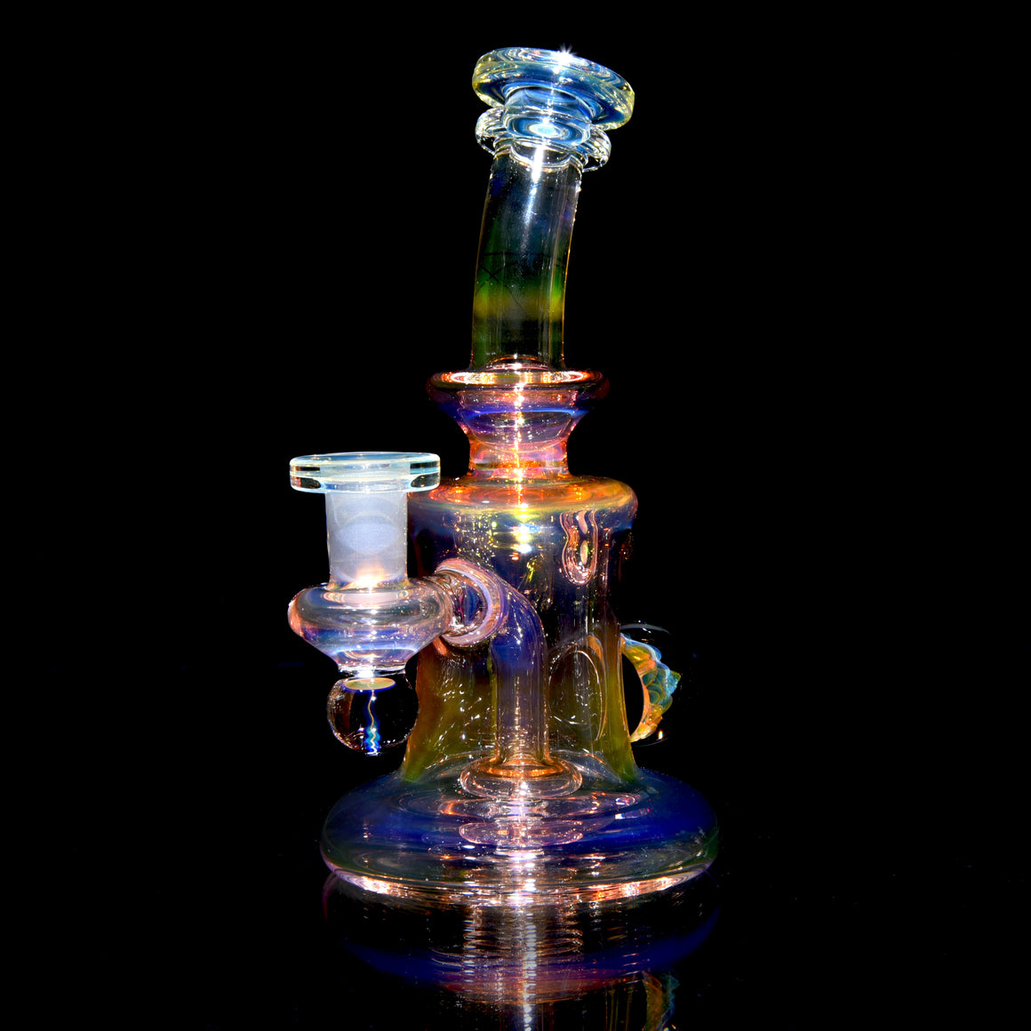 Fully-worked Fumed Banger Hanger w/ Fume Marble attachments - 10mm Female