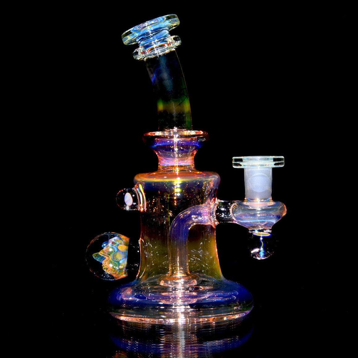 Fully-worked Fumed Banger Hanger w/ Fume Marble attachments - 10mm Female