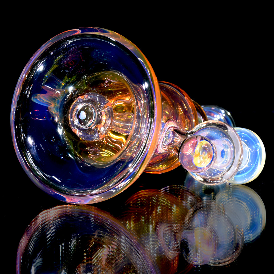 Fully-worked Fumed Banger Hanger w/ Fume Marble attachments - 10mm Female