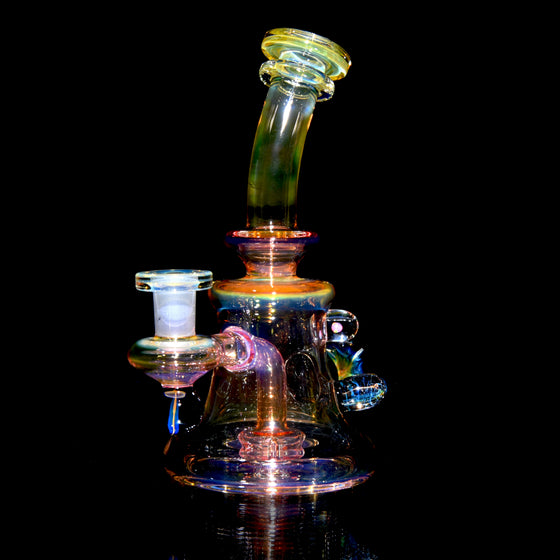 Fully-worked Fumed Banger Hanger w/ Fume Marble attachments - 10mm Female