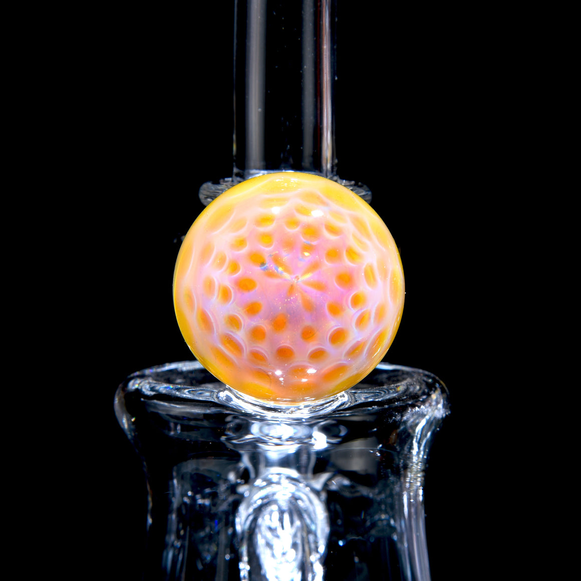 Fumed Wigwag Base Banger Hanger w/ Implosion & Opal Joint - 10mm Female