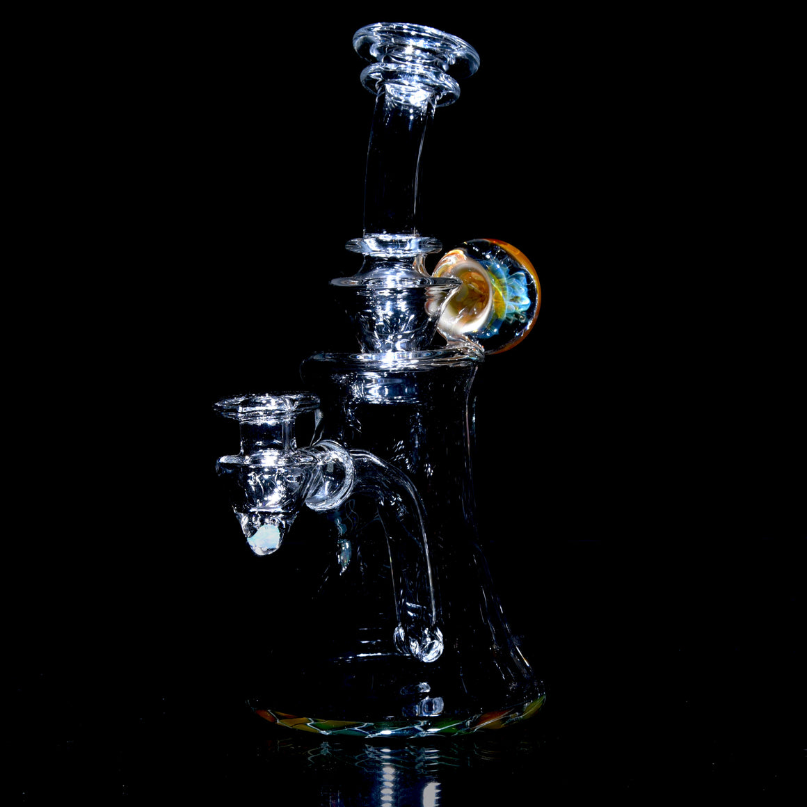 Fumed Reversal Base Banger Hanger w/ Implosion & Opal Joint - 10mm Female