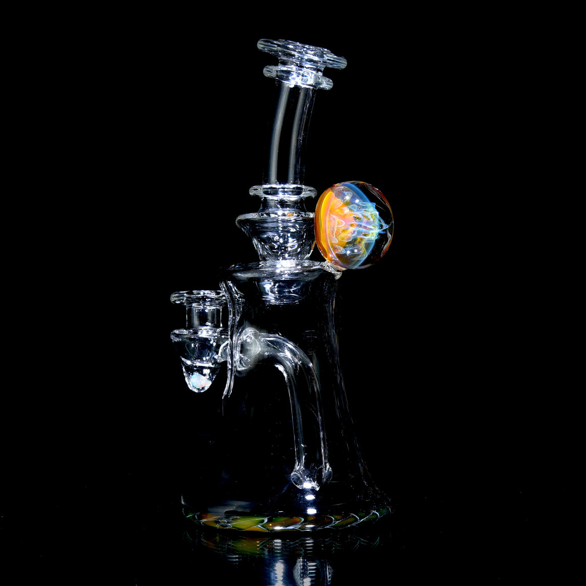 Fumed Reversal Base Banger Hanger w/ Implosion & Opal Joint - 10mm Female