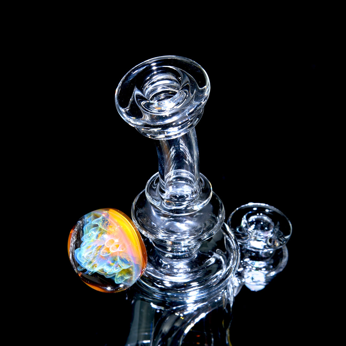 Fumed Reversal Base Banger Hanger w/ Implosion & Opal Joint - 10mm Female