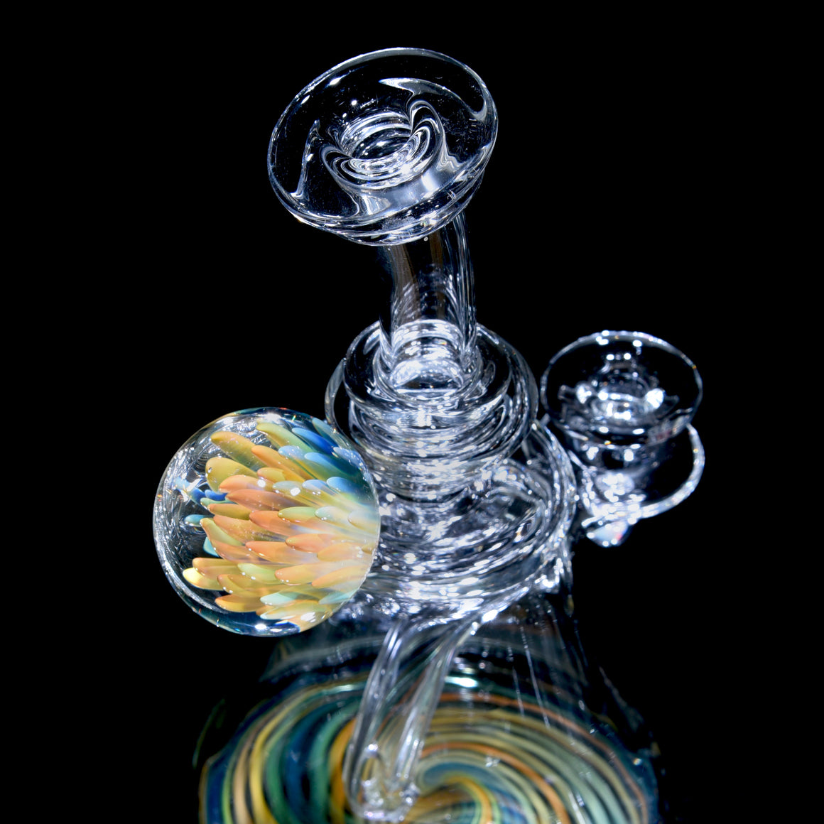 Fumed Reversal Base Banger Hanger w/ Implosion & Opal Joint - 10mm Female