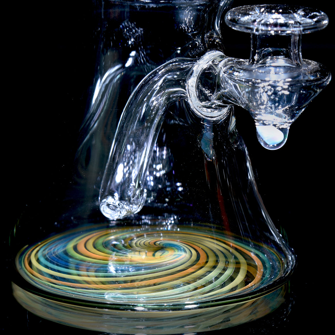 Fumed Reversal Base Banger Hanger w/ Implosion & Opal Joint - 10mm Female