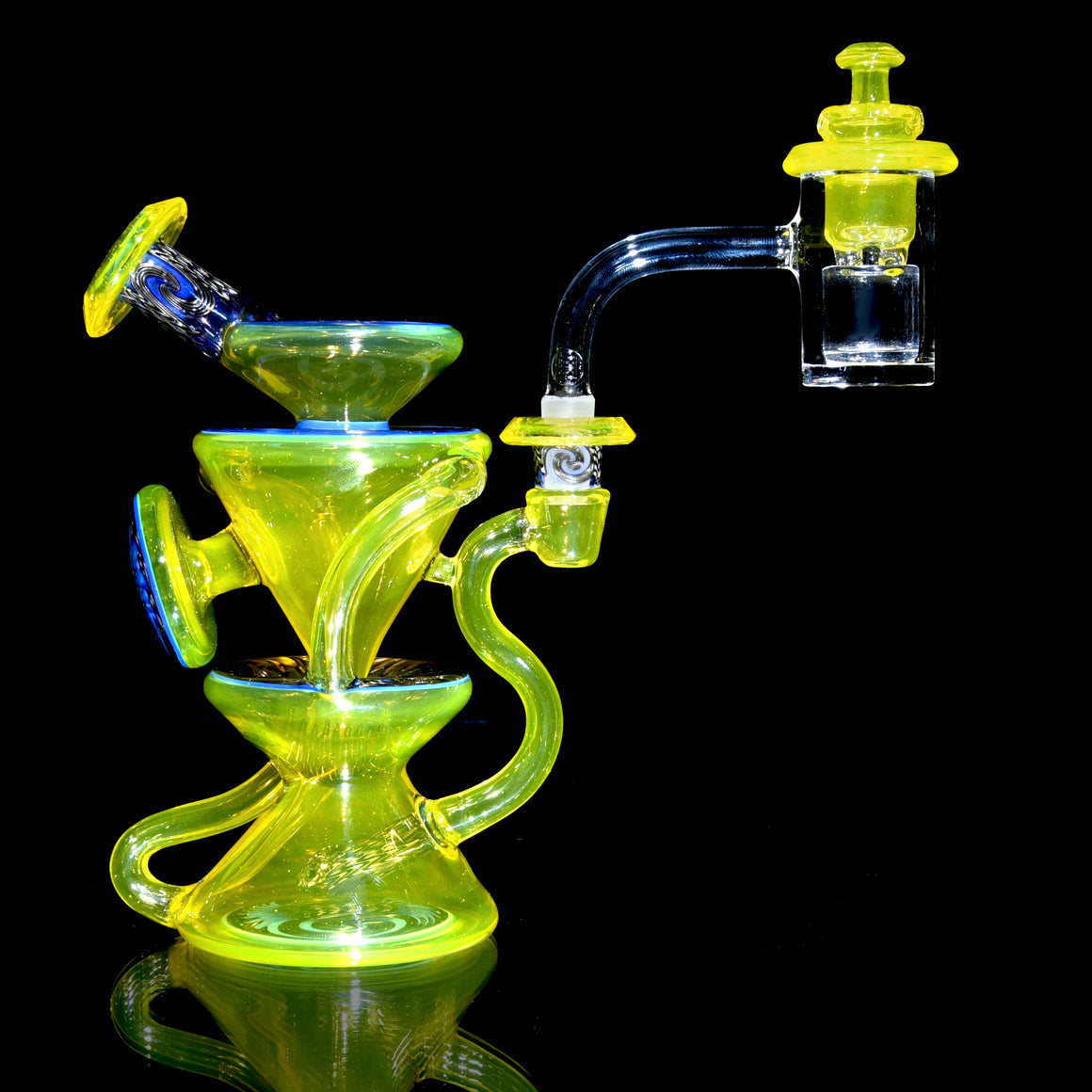 Full-color Dual-intake Spinner Cap for 25mm Bucket Bangers - Lemon Drop