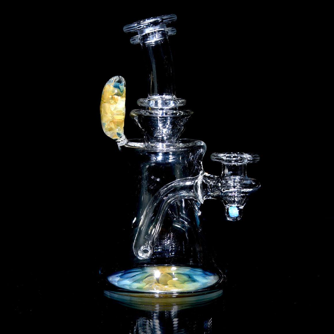 Fumed Honeycomb Base Banger Hanger w/ Implosion & Opal Joint - 10mm Female