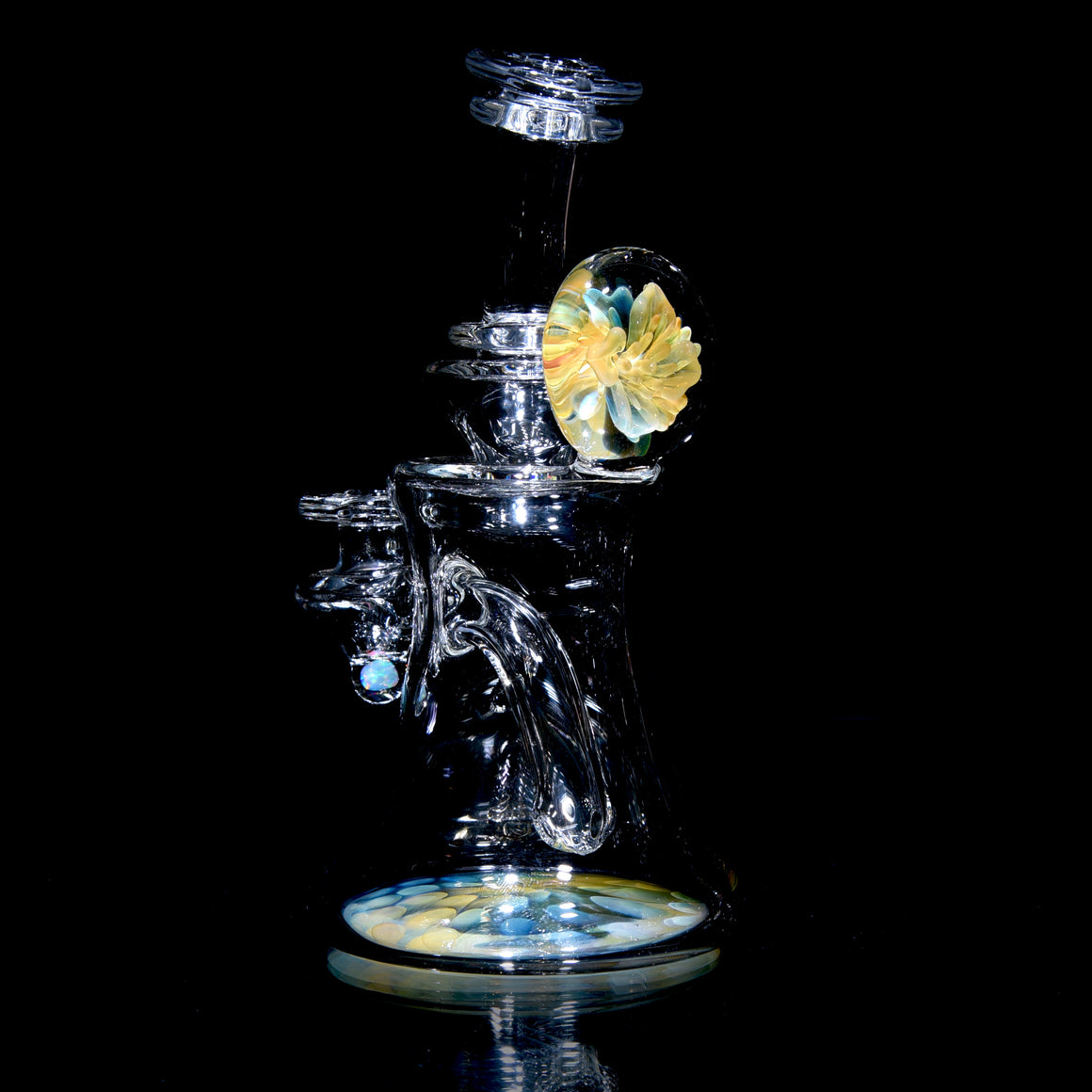 Fumed Honeycomb Base Banger Hanger w/ Implosion & Opal Joint - 10mm Female