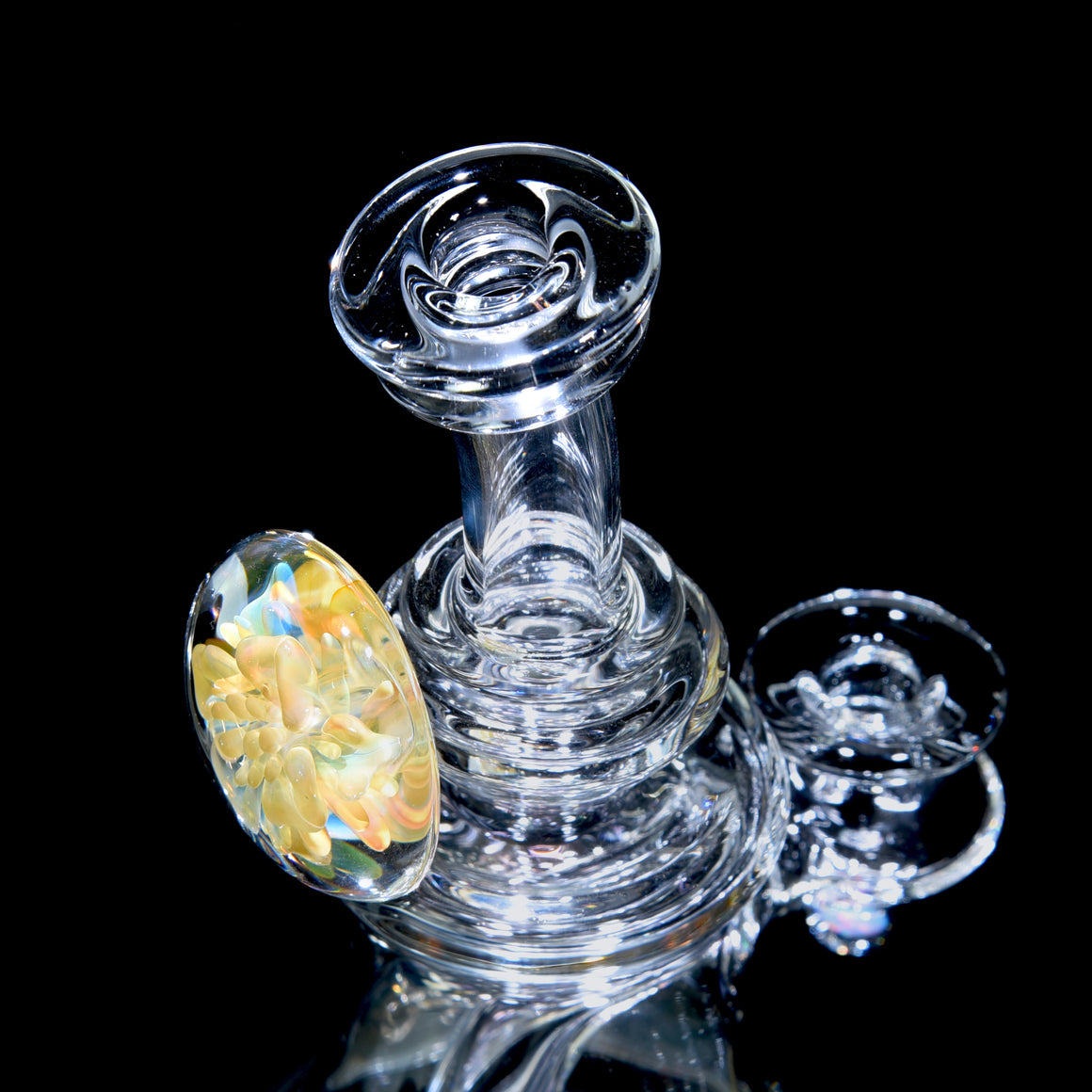 Fumed Honeycomb Base Banger Hanger w/ Implosion & Opal Joint - 10mm Female