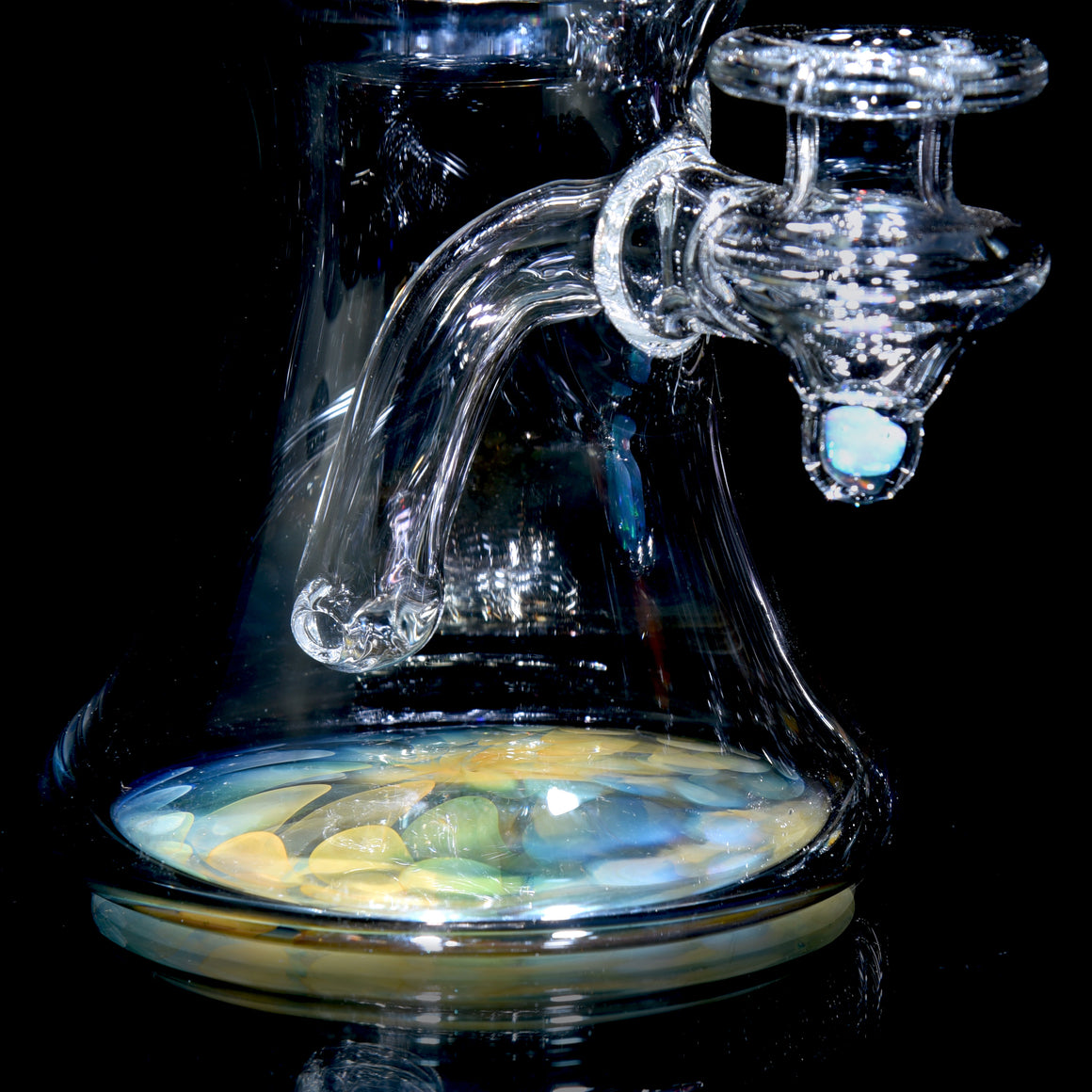 Fumed Honeycomb Base Banger Hanger w/ Implosion & Opal Joint - 10mm Female