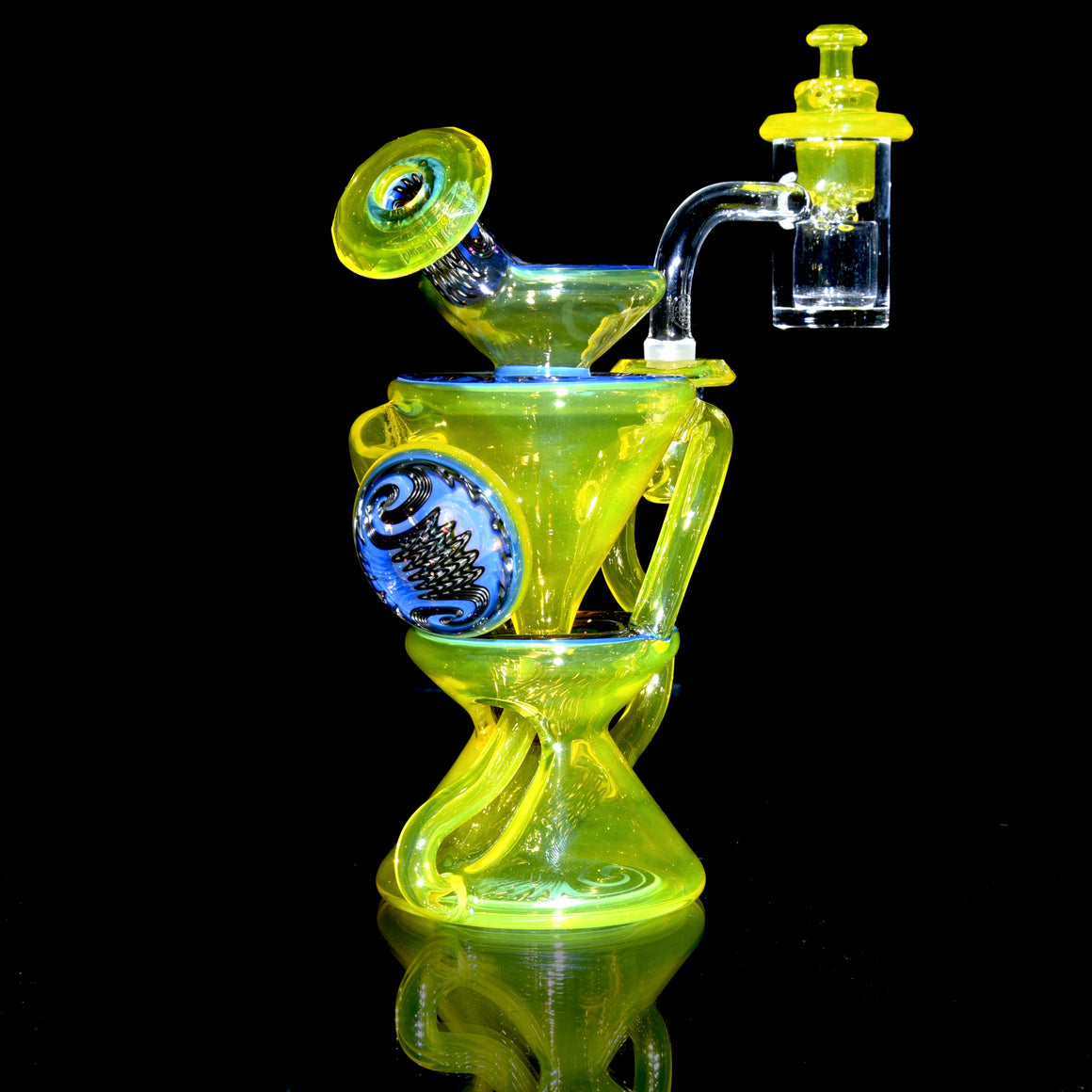 Full-color Dual-intake Spinner Cap for 25mm Bucket Bangers - Lemon Drop