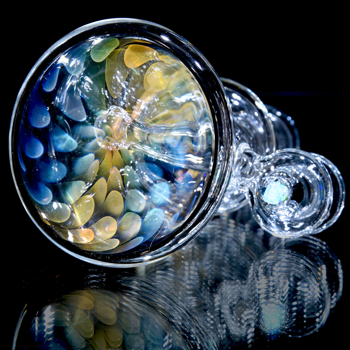 Fumed Honeycomb Base Banger Hanger w/ Implosion & Opal Joint - 10mm Female