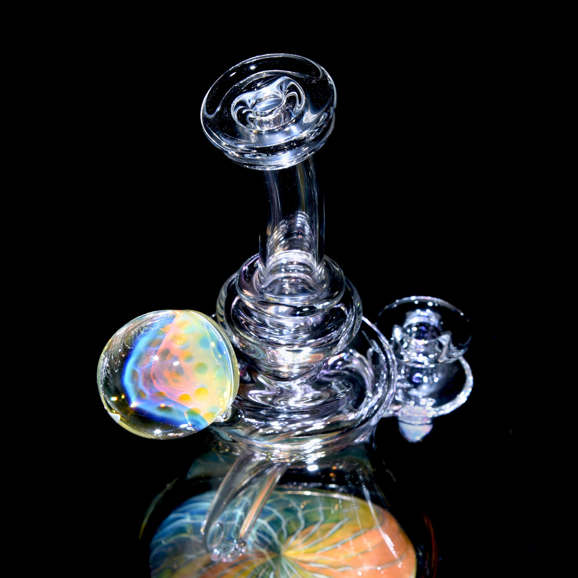 Fumed Reversal Base Banger Hanger w/ Implosion & Opal Joint - 10mm Female