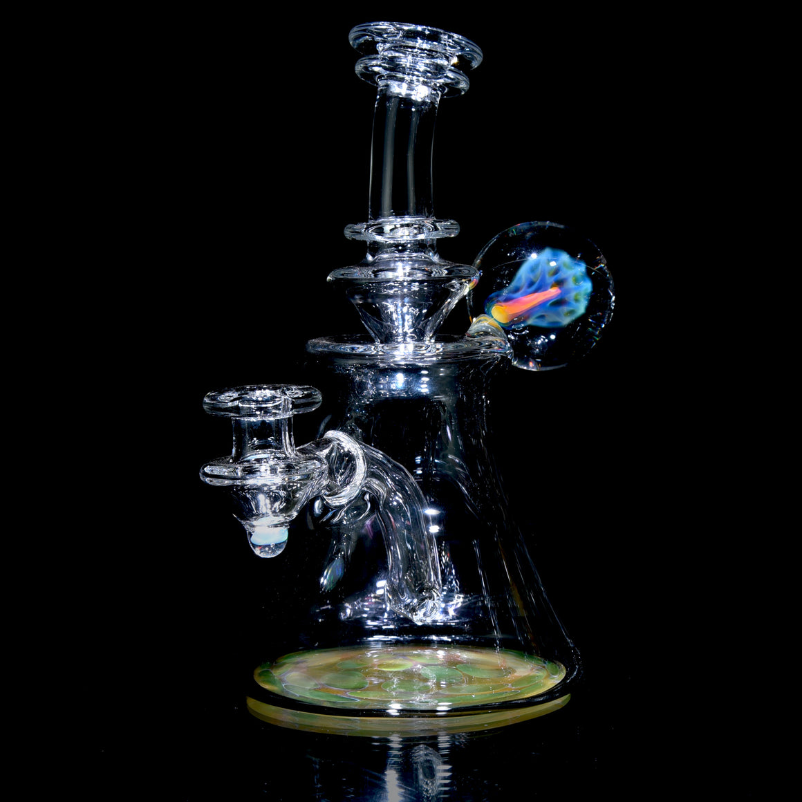 Fumed Honeycomb Base Banger Hanger w/ Implosion & Opal Joint - 10mm Female