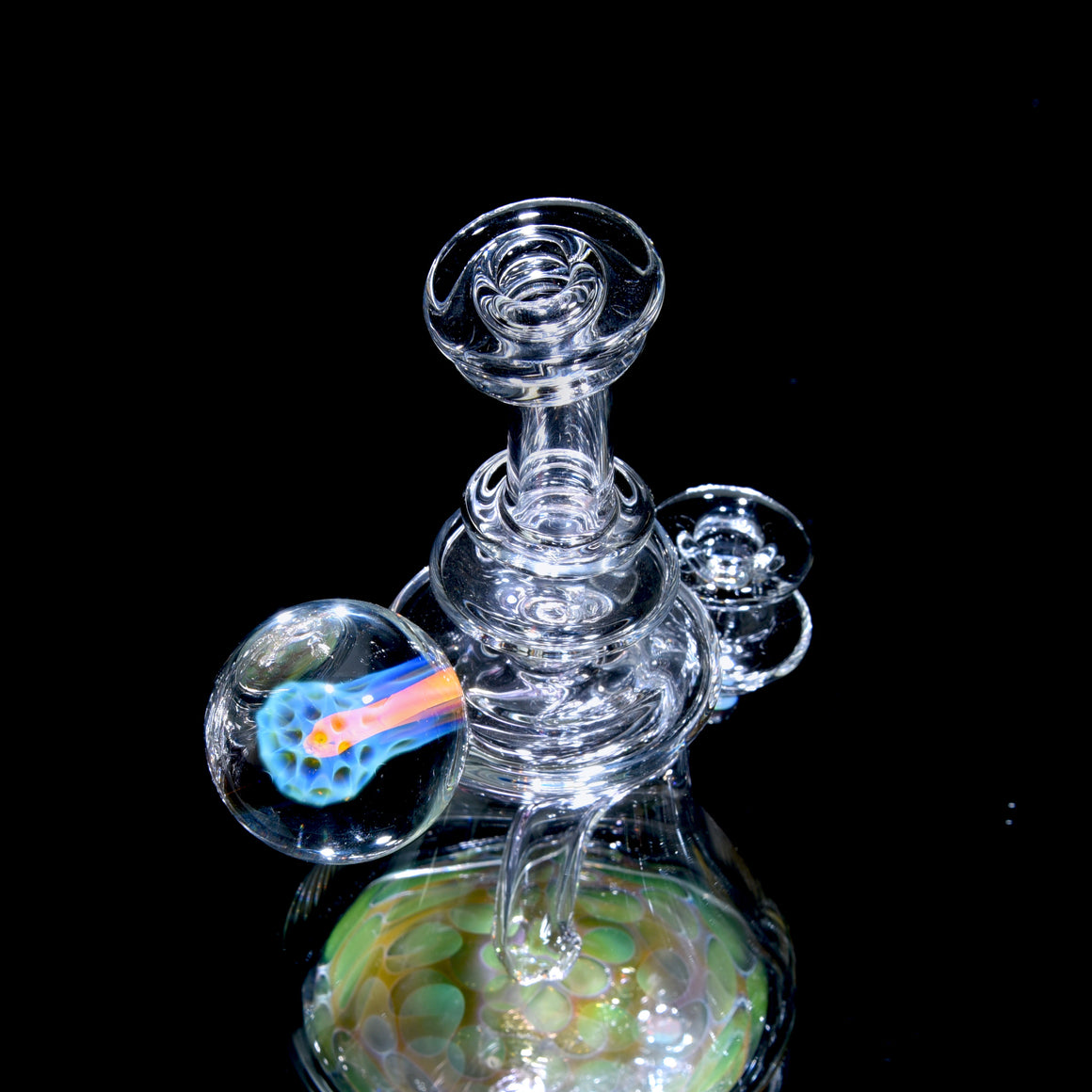 Fumed Honeycomb Base Banger Hanger w/ Implosion & Opal Joint - 10mm Female