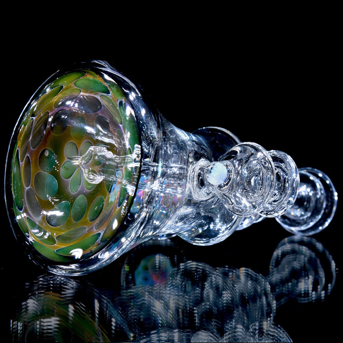 Fumed Honeycomb Base Banger Hanger w/ Implosion & Opal Joint - 10mm Female