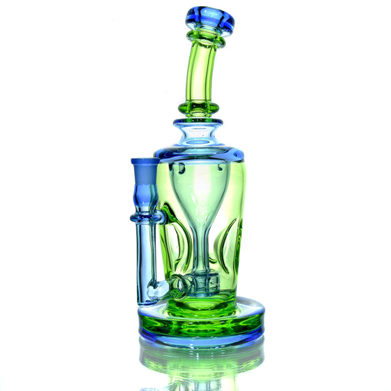 Full-color Double-uptake Tornada Recycler - Haterade/Blue Dream - 14mm Female
