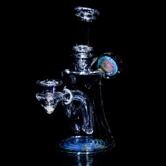 Fumed Wrap & Rake Base Banger Hanger w/ Implosion & Opal Joint - 10mm Female