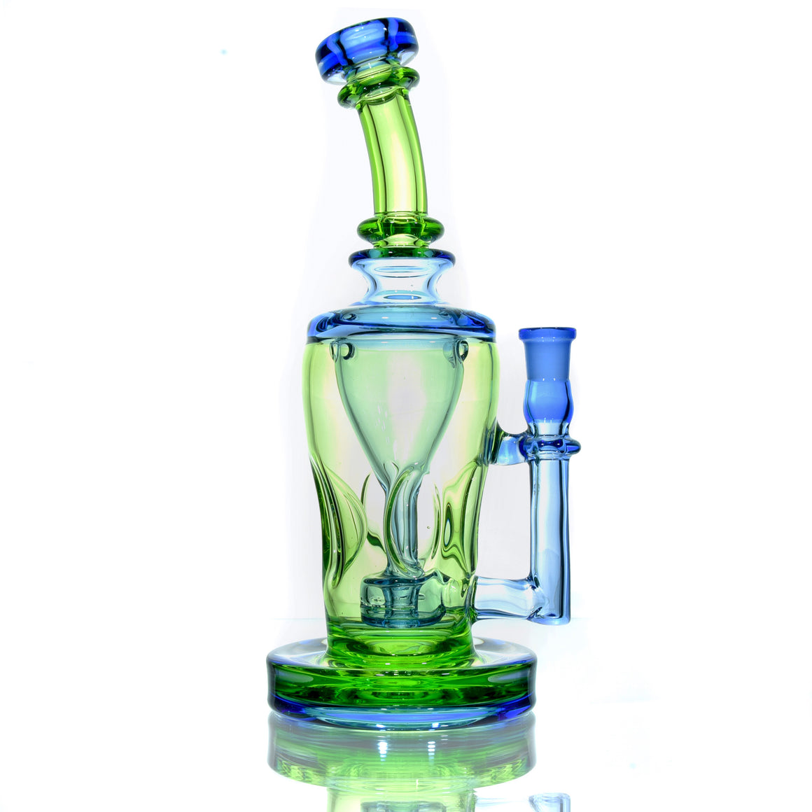 Full-color Double-uptake Tornada Recycler - Haterade/Blue Dream - 14mm Female