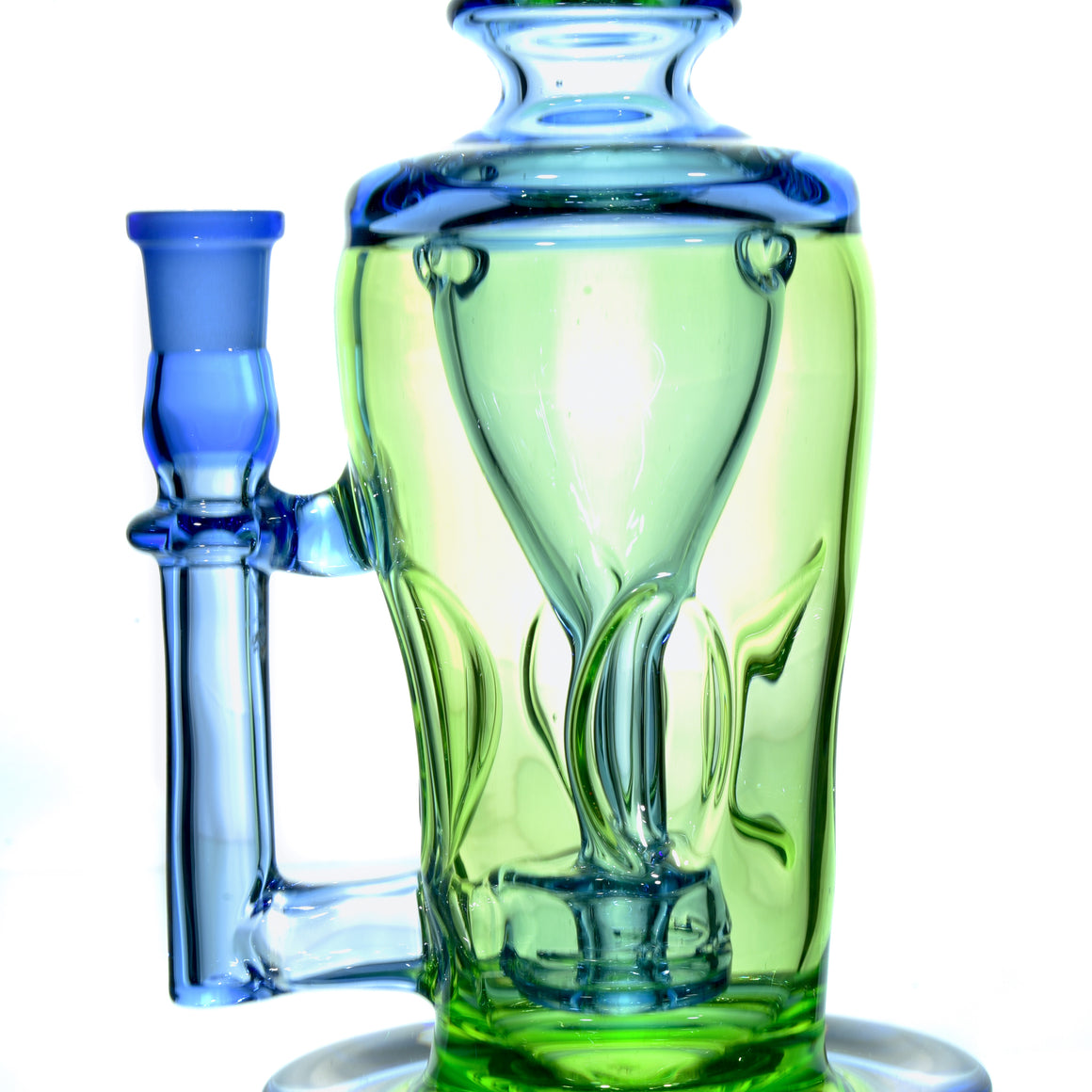 Full-color Double-uptake Tornada Recycler - Haterade/Blue Dream - 14mm Female