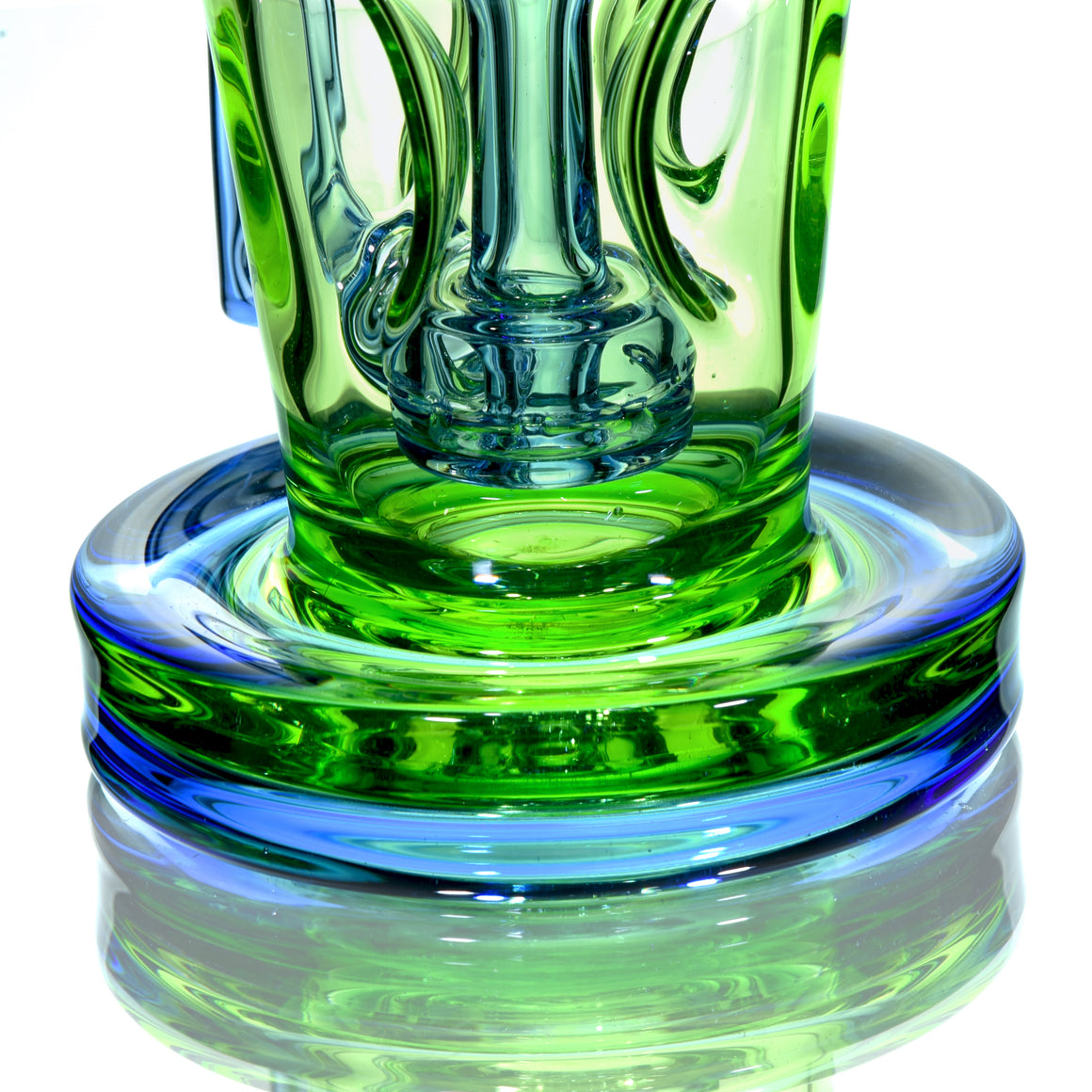 Full-color Double-uptake Tornada Recycler - Haterade/Blue Dream - 14mm Female