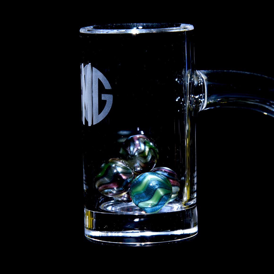 Neptunium/Chromium Swirl Dab Pearls - ~8mm Diameter
