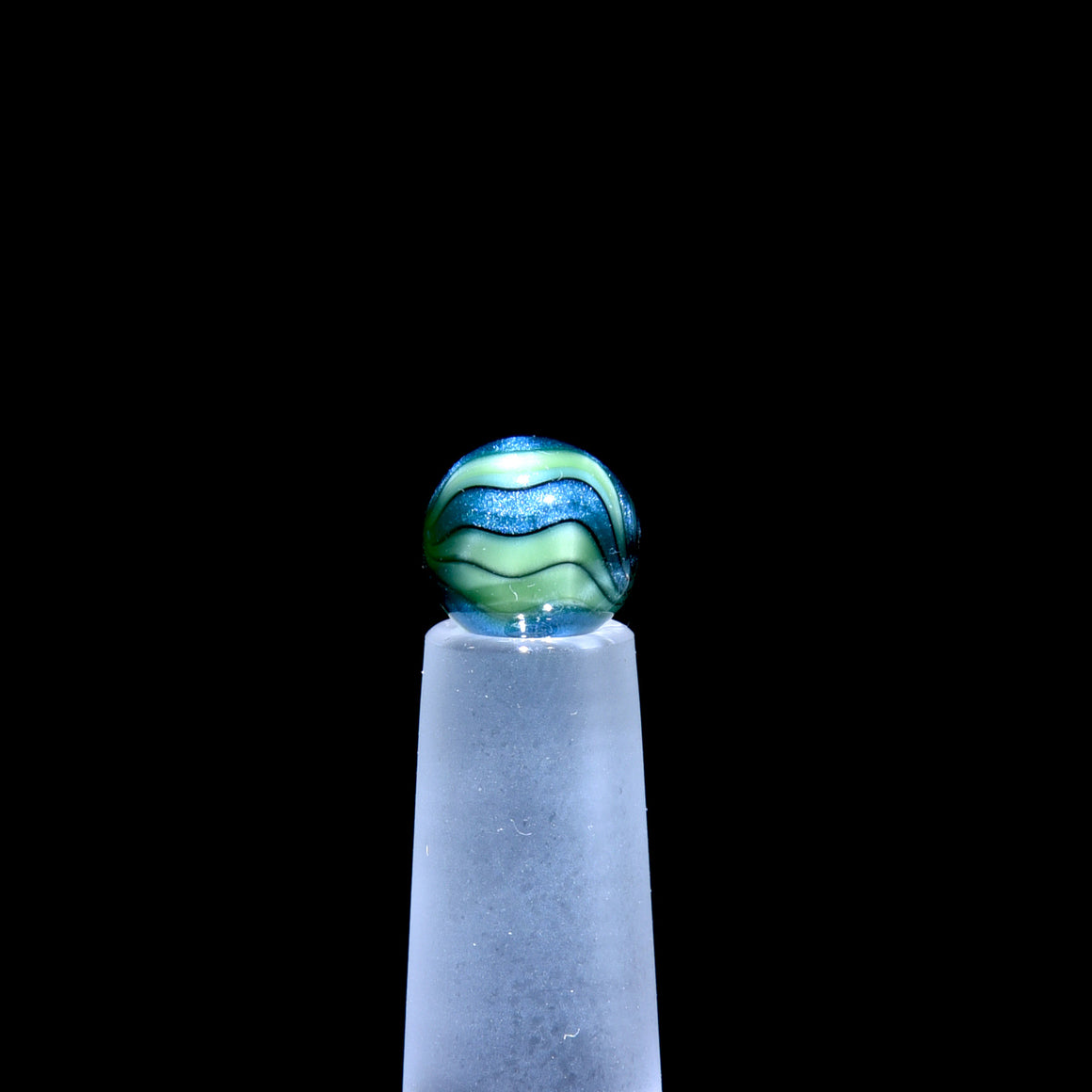 Neptunium/Chromium Swirl Dab Pearls - ~8mm Diameter