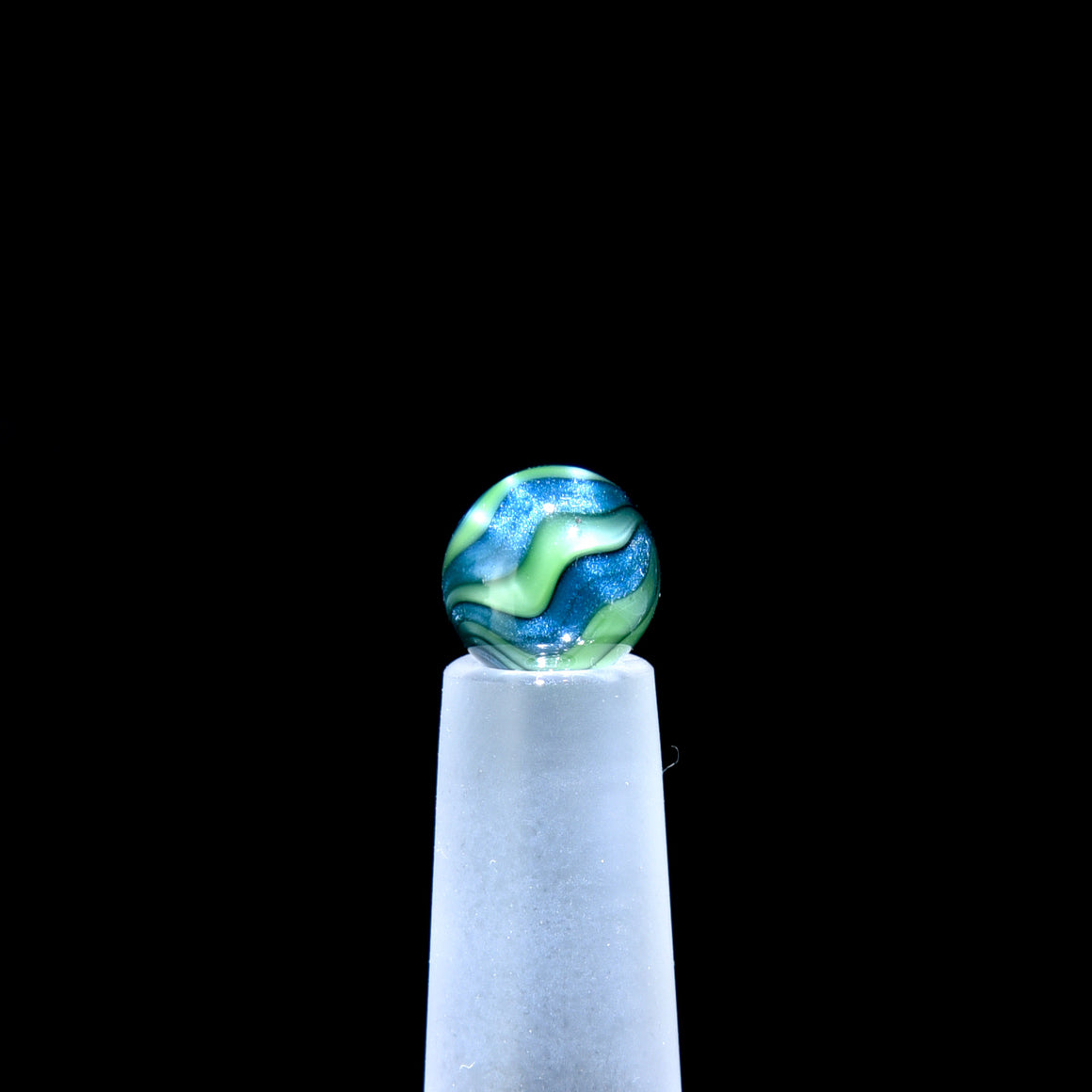 Neptunium/Chromium Swirl Dab Pearls - ~8mm Diameter