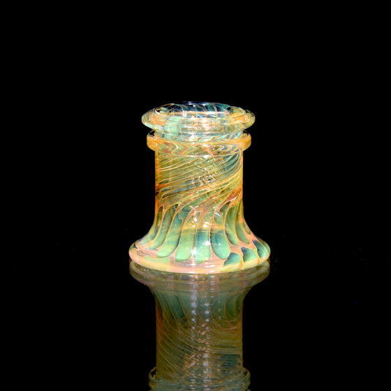 Fully-worked Fume Honeycomb Slide/Marble Stand - 14mm Female