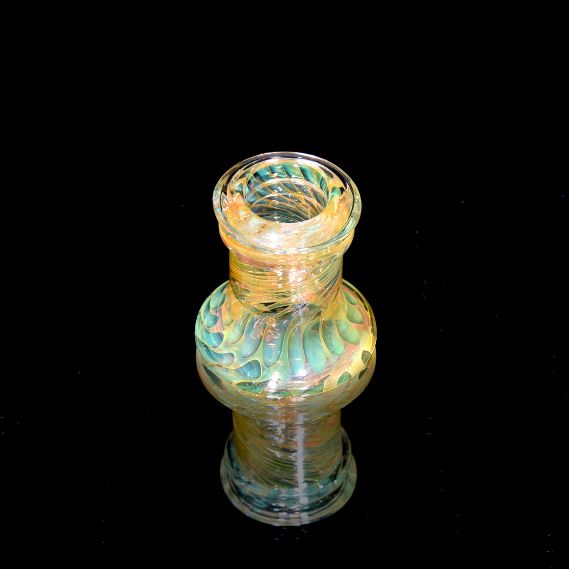 Fully-worked Fume Honeycomb Slide/Marble Stand - 14mm Female