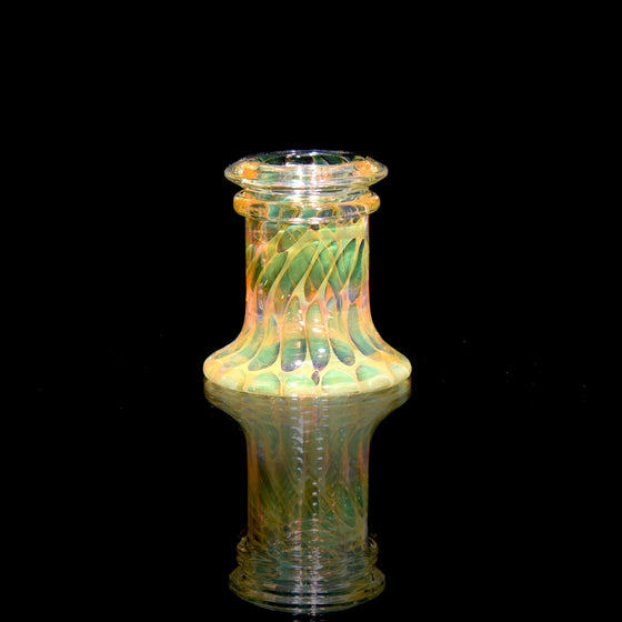 Fully-worked Fume Honeycomb Slide/Marble Stand - 14mm Female