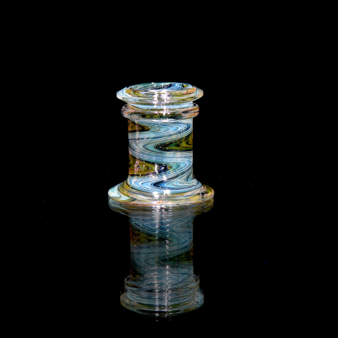 Fully-worked Fume Honeycomb Slide/Marble Stand - 14mm Female