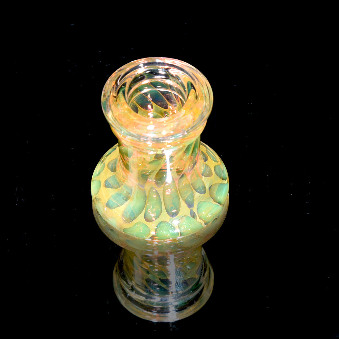 Fully-worked Fume Honeycomb Slide/Marble Stand - 14mm Female