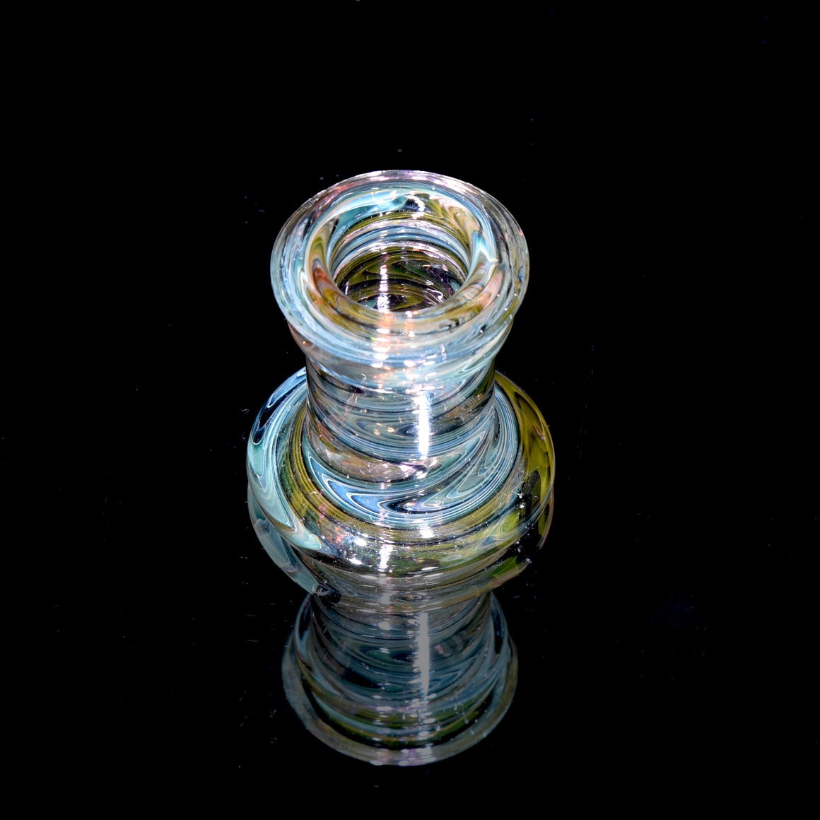 Fully-worked Fume Honeycomb Slide/Marble Stand - 14mm Female