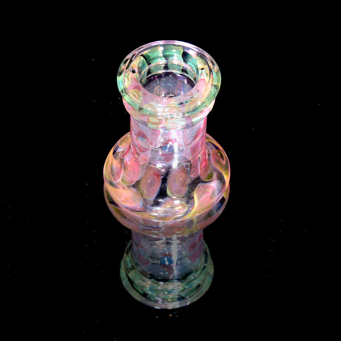 Fully-worked Fume Honeycomb Slide/Marble Stand - 14mm Female