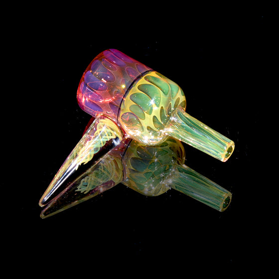 Fully-worked Fume Honeycomb Slide w Lattice Horn - 10mm Male