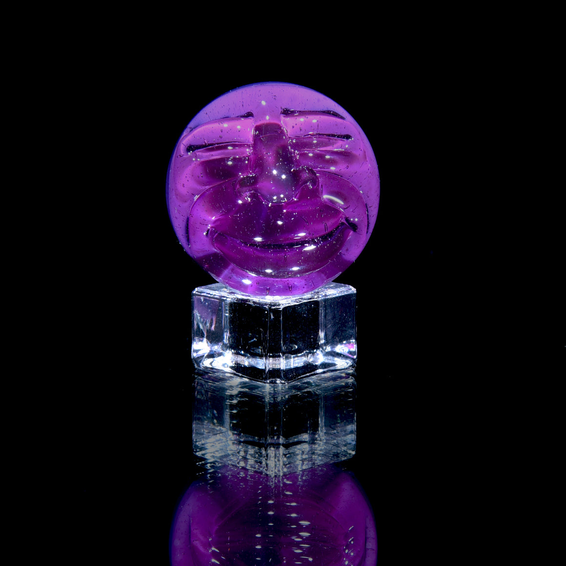 "Head to the Trees" Sculpted Marble - Grape Juice - 34mm/1.34" Diameter