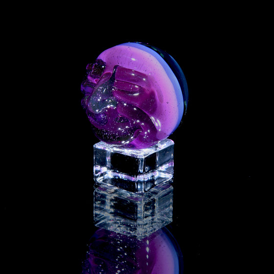 "Head To The Trees" Sculpted Marble - Grape Juice - 34mm/1.34" Diameter