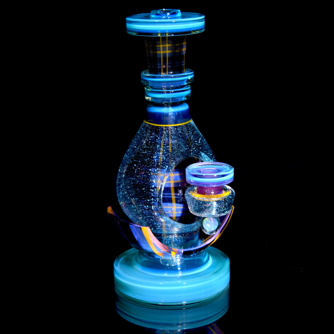 Coldworked Tartan Tech Dichro Teardrop Rig - Meta-Terrania/Royal Jelly - 10mm Female