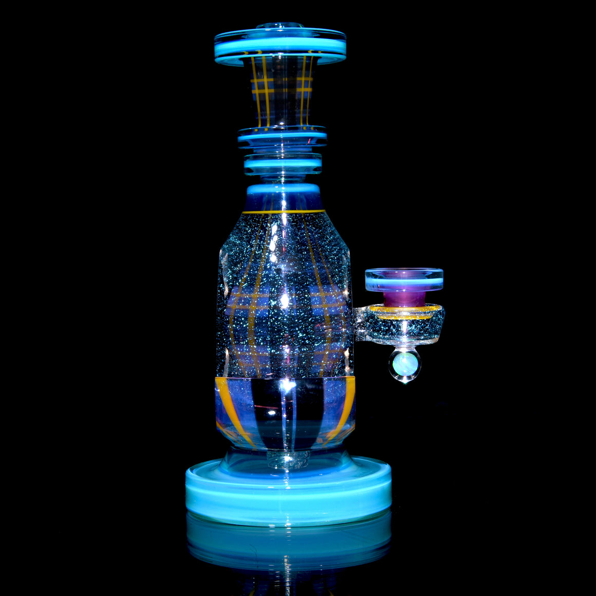 Coldworked Tartan Tech Dichro Teardrop Rig - Meta-Terrania/Royal Jelly - 10mm Female