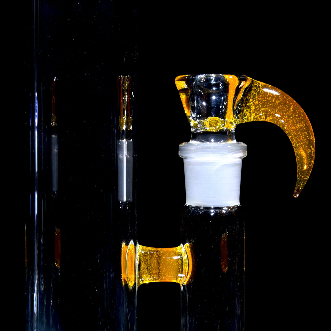Accented 44mm V2 Upgrid Stemline Straight Tube w/ 4-hole Horned Slide - Transparent Orange - 18mm Female